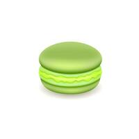 Green macaroon cake vector realistic