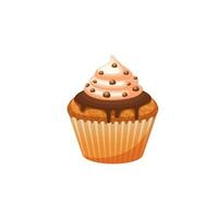 Tasty cupcake vector