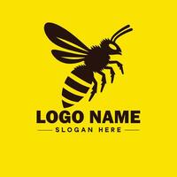 Bee logo insect honey Bee modern minimalist business logo icon editable vector