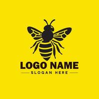 Bee logo insect honey Bee modern minimalist business logo icon editable vector