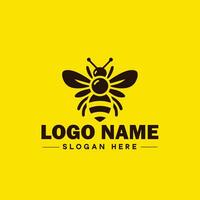 Bee logo insect honey Bee modern minimalist business logo icon editable vector