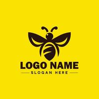 Bee logo insect honey Bee modern minimalist business logo icon editable vector