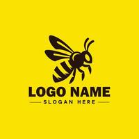 Bee logo insect honey Bee modern minimalist business logo icon editable vector