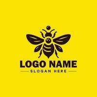 Bee logo insect honey Bee modern minimalist business logo icon editable vector