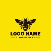 Bee logo insect honey Bee modern minimalist business logo icon editable vector