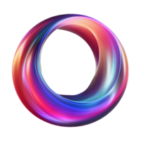 AI generated Colorful Neon Circle on Transparent background - Ai Generated png