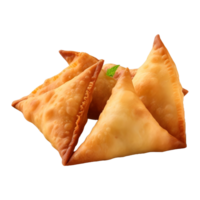 ai generato croccante Samosa su trasparente sfondo - ai generato png