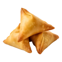 ai generato croccante Samosa su trasparente sfondo - ai generato png