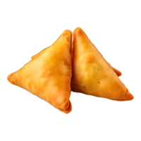 AI generated Crispy Samosas on Transparent background - Ai Generated png