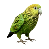 ai genererad grön papegoja på transparent bakgrund - ai genererad png
