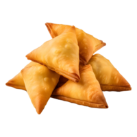 ai gegenereerd krokant samosa's Aan transparant achtergrond - ai gegenereerd png