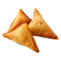 ai gerado crocantes samosas em transparente fundo - ai gerado png