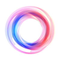 AI generated Colorful Neon Circle on Transparent background - Ai Generated png