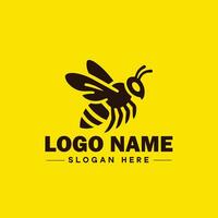 Bee logo insect honey Bee modern minimalist business logo icon editable vector