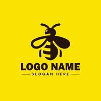 Bee logo insect honey Bee modern minimalist business logo icon editable vector