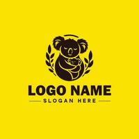 koala logo icon koala animal modern minimalist business logo editable vector