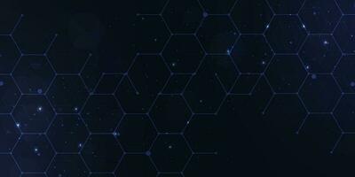 Digital technology futuristic internet network connection dark black background, blue abstract cyber information communication, Ai big data science, innovation future tech, line illustration vector 3d