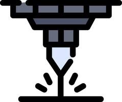 Water Cutting Machine Creative Icon Design vector