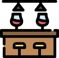 Bar Counter Creative Icon Design vector