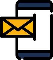 diseño de icono creativo de correo electrónico móvil vector