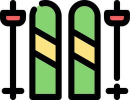 Skis Creative Icon Design vector