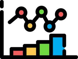 Bar Chart Creative Icon Design vector