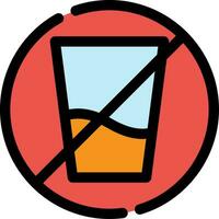 No Soft Drink Creative Icon Design vector