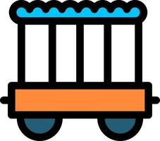 Circus Carriage Creative Icon Design vector