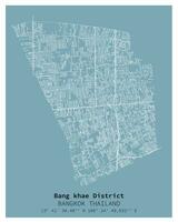 Street map of Bang Khae District Bangkok,THAILAND vector