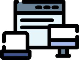 Responsive Design Creative Icon Design vector