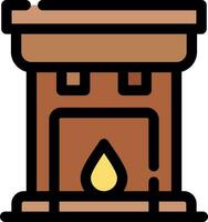 Fireplace Creative Icon Design vector