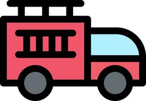 Firefighter Truck Creative Icon Design vector