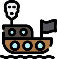 diseño de icono creativo de barco pirata vector