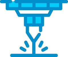 Water Cutting Machine Creative Icon Design vector