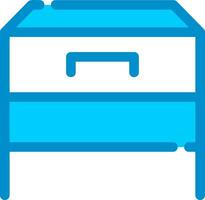 Bedside Table Creative Icon Design vector