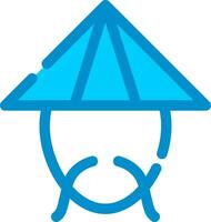 Bamboo Hat Creative Icon Design vector