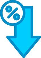 Decrease Creative Icon Design vector