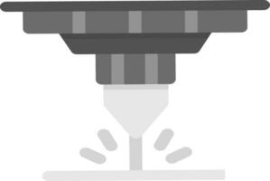 Water Cutting Machine Creative Icon Design vector