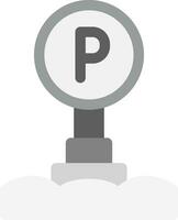 Parking Sign Creative Icon Design vector