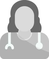 Lady Doctor Creative Icon Design vector