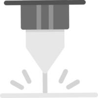 Water Cutting Machine Creative Icon Design vector