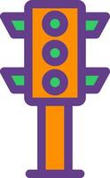 Traffic Light Creative Icon Design vector