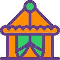 Circus Tent Creative Icon Design vector