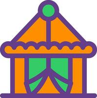 Circus Tent Creative Icon Design vector