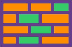 Brick Wall Creative Icon Design vector