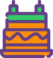 diseño de icono creativo de pastel de cumpleaños vector