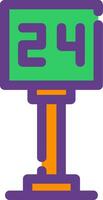 Line Filled Two Color vector