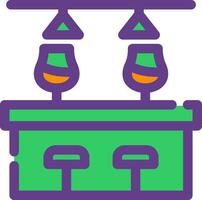 Bar Counter Creative Icon Design vector