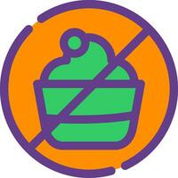 No Sweets Creative Icon Design vector