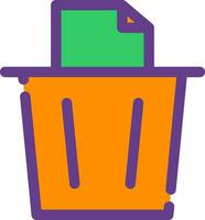 Paper Bin Creative Icon Design vector